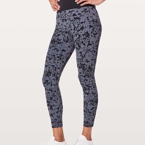 Lululemon Floral Grey Align Pants with matching bra